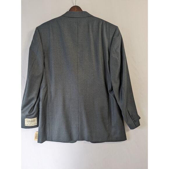 Vintage LeBaron Wool Blazer‎ Men's Size 42R Union Made USA Gray Model Howell New - Picture 3 of 16